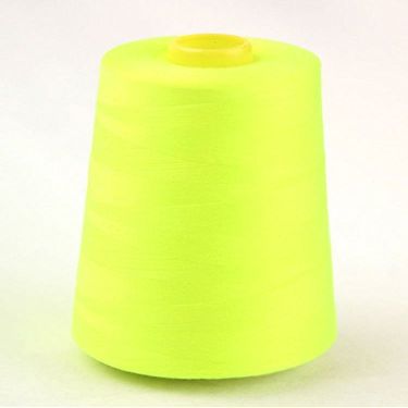 Minerva Crafts Budget 120s Polyester Sewing Thread Cone 4500m Fluorescent Yellow - Each