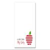 Personalized Teacher Gift Red Stripe Apple Notepad Teacher Noteapd view 1