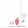 Personalized Teacher Gift Red Stripe Apple Notepad Teacher Noteapd view 3