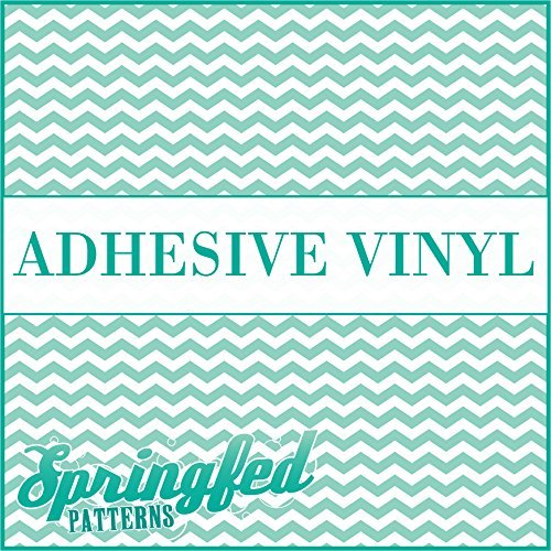 CHEVRON STRIPES PATTERN #1 Mint & White Craft Vinyl 1 sheet 12x48 Chevron for Vinyl Cutters