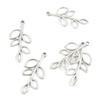 Price per 10 Pieces Antique Silver Tone Jewelry Making Charms Supply D3DO2 Leaf Leaves Branch view 1