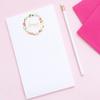 Floral Wreath Personalized Notepad Set, Personalized Notepad with Calligraphy, Letter Writing Paper with Flowers, Size 5.5in x 8.5in, 50 Sheets view 3