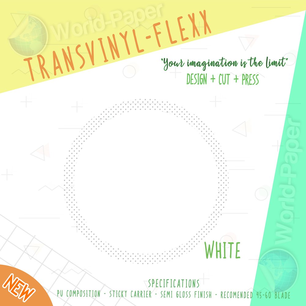 Heat Transfer Vinyl 10" x 5 Yards Roll T-Shirt Iron ON All Cutting Machines. (White)