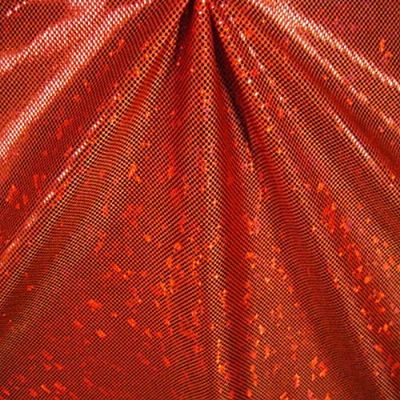 SY Fabrics Shattered Glass Hologram Spandex by The Yard (Orange)