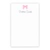 Bow Personalized Notepad Set, Personalized notepad for girls, Letter writing paper, size 5.5in x 8.5in, 50 sheets view 1