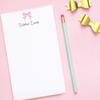 Bow Personalized Notepad Set, Personalized notepad for girls, Letter writing paper, size 5.5in x 8.5in, 50 sheets view 2