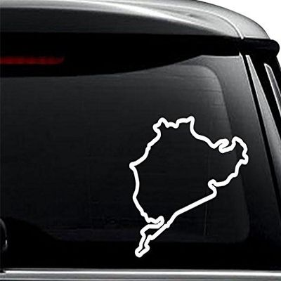 Nurburgring Race Track Germany Decal Sticker for Use On Laptop, Helmet, Car, Truck, Motorcycle, Windows, Bumper, Wall, and Decor Size- [6 inch] / [15 cm] Wide/Color- Gloss Black