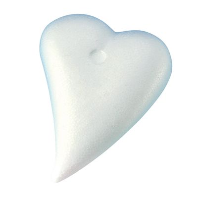 Glorex 3803 871 K 6 Styrofoam Heart, White, 11 x 6 x 3 cm