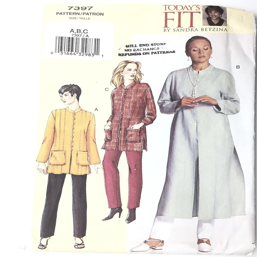 Uncut Vogue Today's Fit Sz Small Tunic and Pants Pattern 7397
