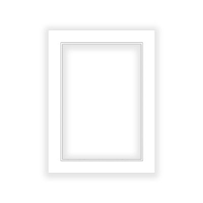 8.5x11 Mat for 5x7 Photo - Precut White on White Double Mat Picture Matboard for Frames Measuring 8.5 x 11 Inches - Bevel Cut Matte to Display Art Measuring 5 x 7 Inches - Acid Free ONE MAT