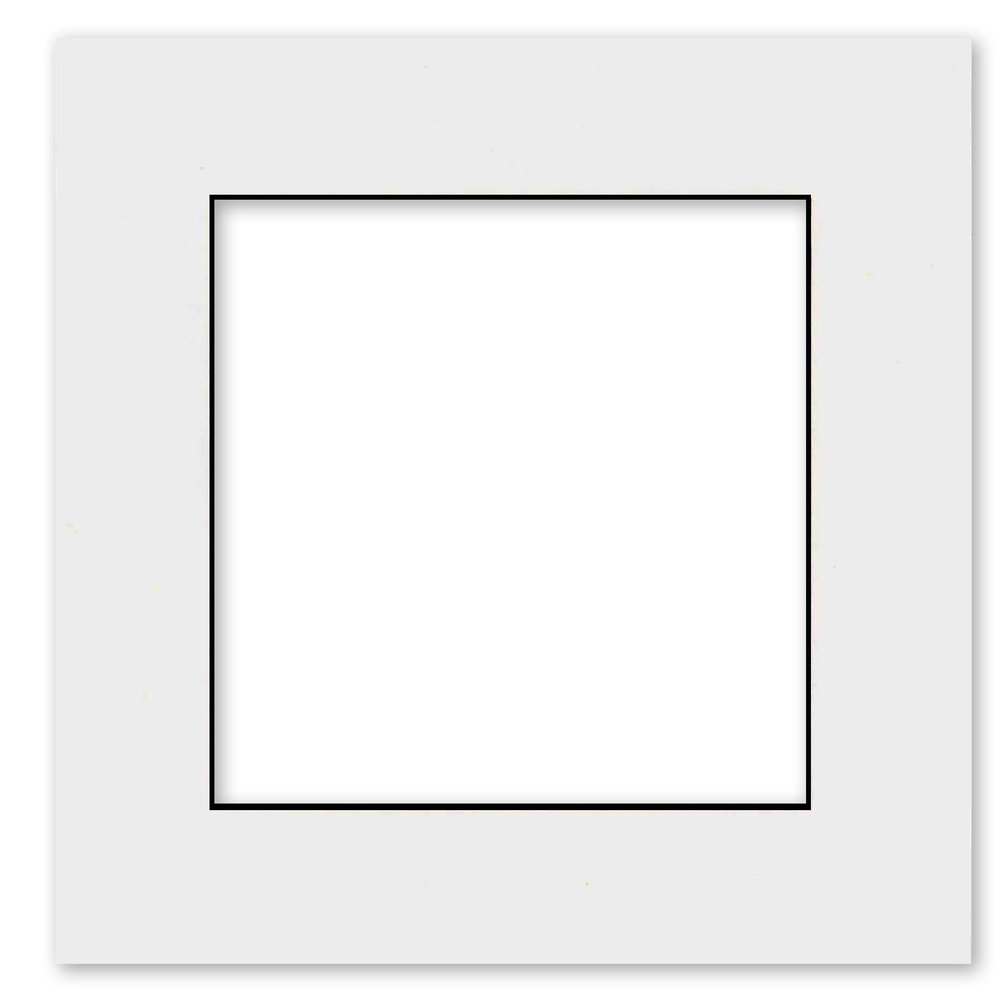 16x16 Mat for 12x12 Photo - Precut White with Black Core Picture Matboard for Frames Measuring 16 x 16 Inches - Bevel Cut Matte to Display Art Measuring 12 x 12 Inches - Acid Free ONE MAT