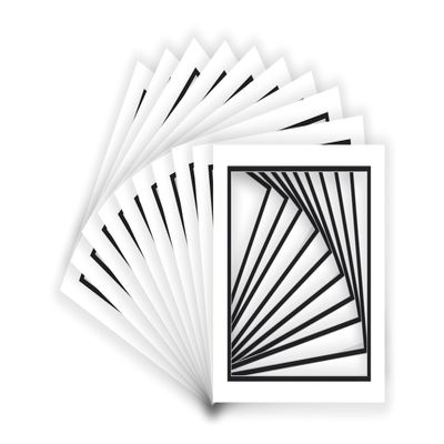 20x20 Mat for 16x16 Photo - Precut White on Black Double Mat Picture Matboard for Frames Measuring 20 x 20 Inches - Bevel Cut Matte to Display Art Measuring 16 x 16 Inches - Acid Free ONE MAT