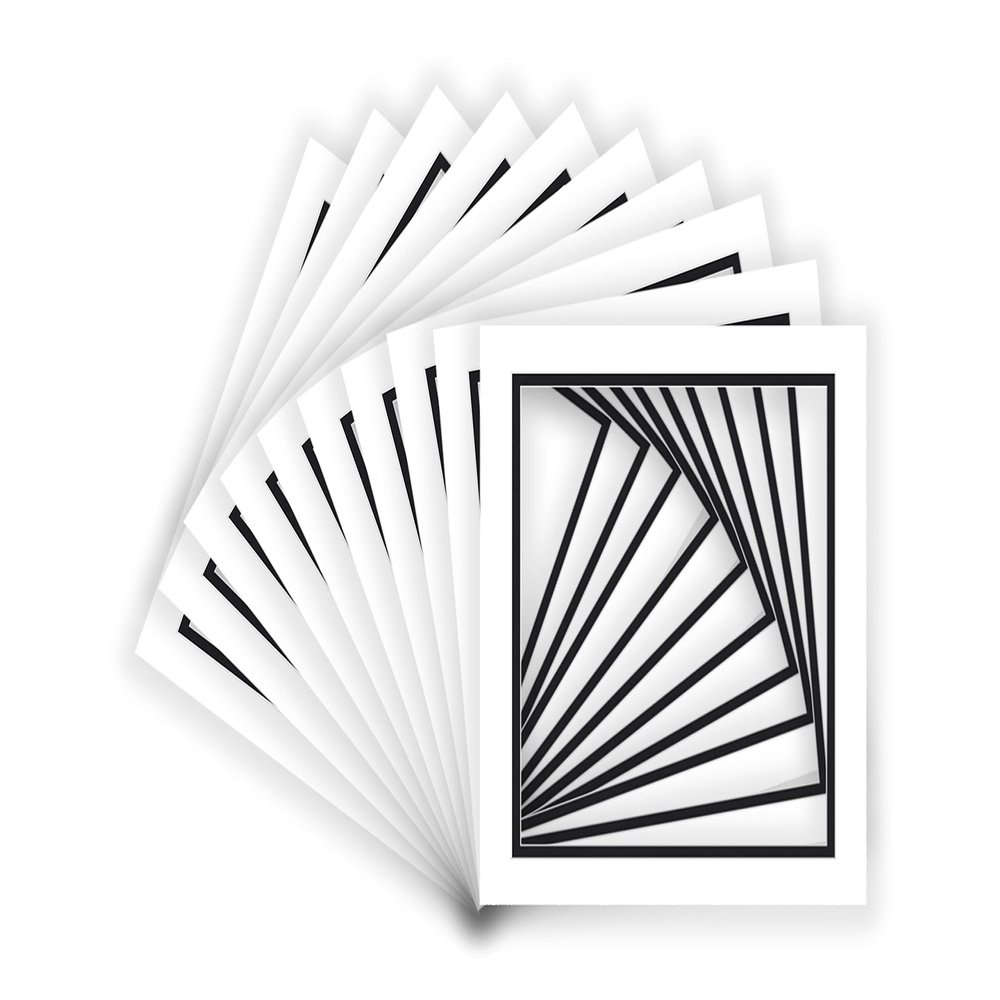 20x20 Mat for 16x16 Photo - Precut White on Black Double Mat Picture Matboard for Frames Measuring 20 x 20 Inches - Bevel Cut Matte to Display Art Measuring 16 x 16 Inches - Acid Free ONE MAT