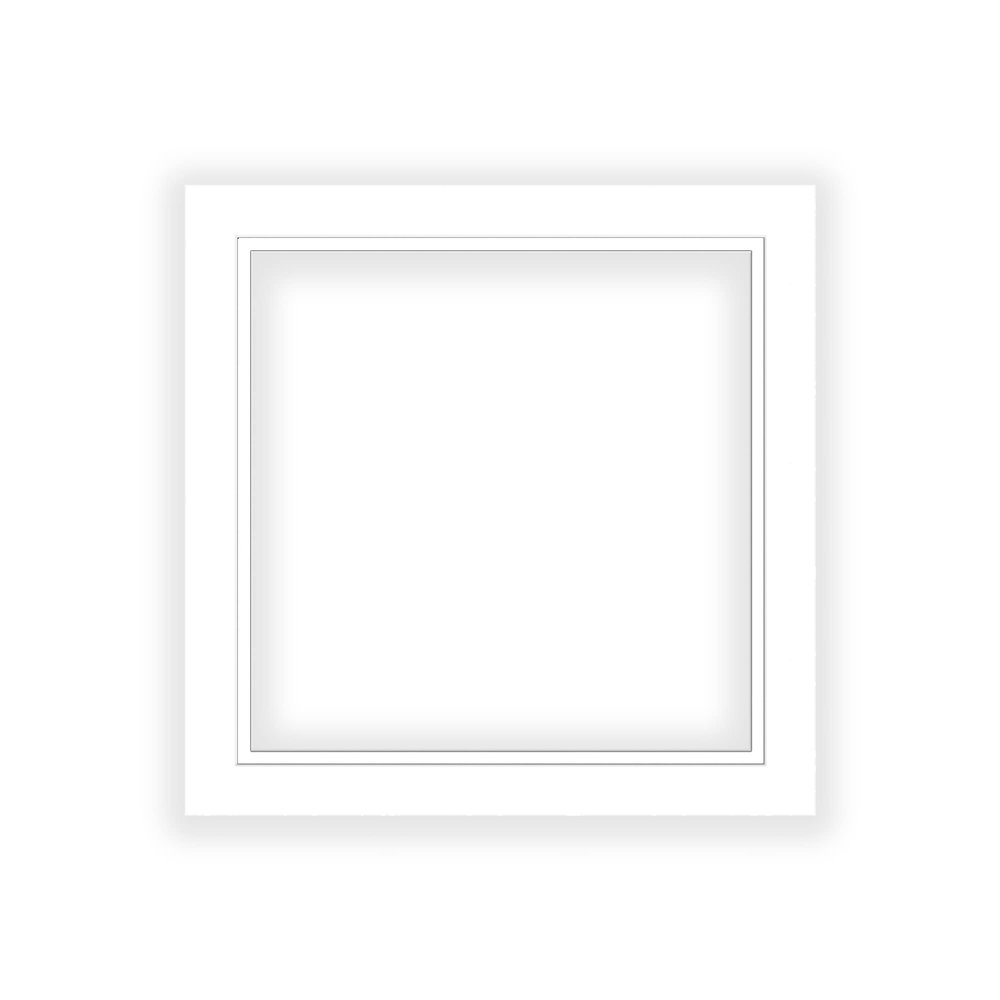 20x20 Mat for 10x10 Photo - Precut White on White Double Mat Picture Matboard for Frames Measuring 20 x 20 Inches - Bevel Cut Matte to Display Art Measuring 10 x 10 Inches - Acid Free ONE MAT