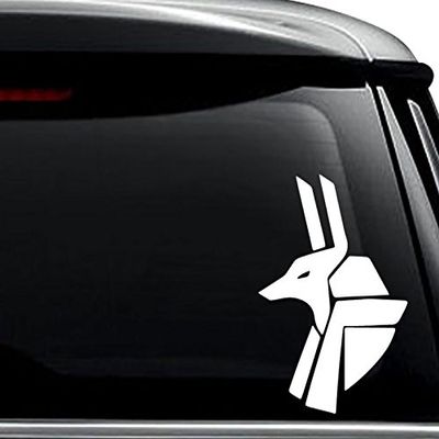 Egyptian God Anubis Decal Sticker For Use On Laptop, Helmet, Car, Truck, Motorcycle, Windows, Bumper, Wall, and Decor Size- [10 inch] / [25 cm] Tall / Color- Matte White