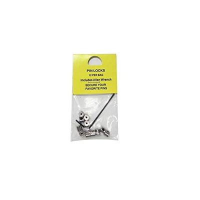 ( 12 Pieces ) Pin Keepers Pin backs Pin Locks Locking Pin Backs w/ Allen Wrench