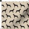 Spoonflower Fabric - Doberman Dogs Pinscher Sand Pet Pets Tan Portrait Printed on Satin Fabric by The Yard - Sewing Lining Apparel Fashion Blankets Decor view 3