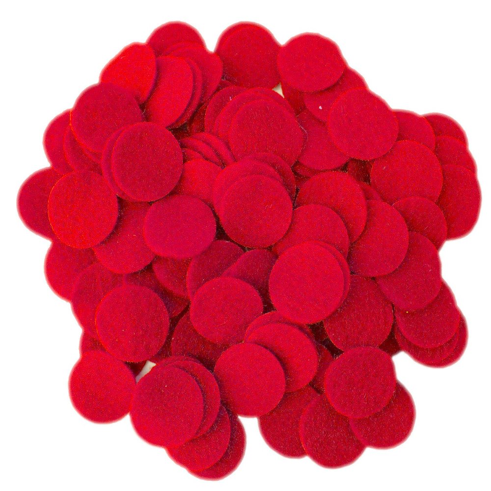 Playfully Ever After Red Craft Felt Circles (2.5 Inch - 46pc)