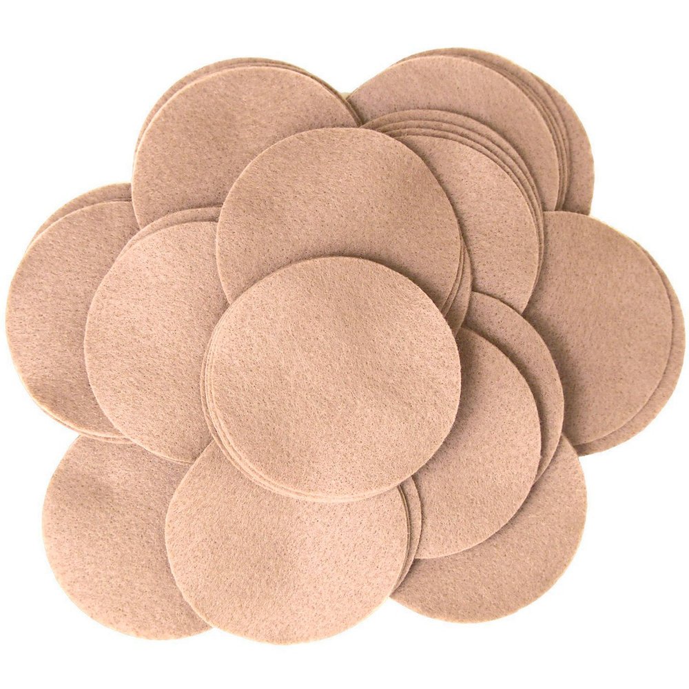 Playfully Ever After Camel Brown Craft Felt Circles (2.5 Inch - 46pc)