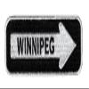 One Way Sign Winnipeg Canada Embroidered Patch Iron-On Highway Road Biker view 1