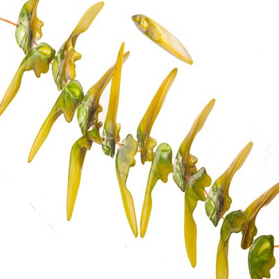 Bright Olive Pearls Shell Beads Mother Pearl Fin Shell Beads Size:16x20mm