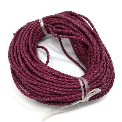 PU Leather Cord 20m 3.0mm Diameter Braid PU Leather Cord Beading Cord (09)