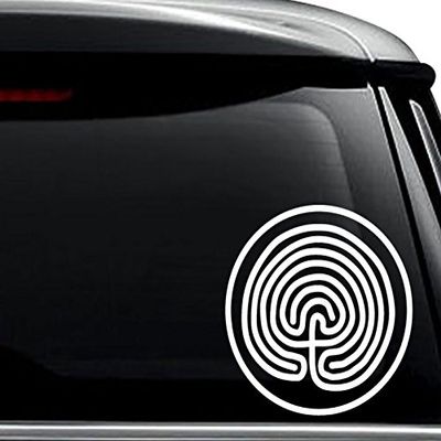 Wiccan Pagan Protection Symbol Decal Sticker For Use On Laptop, Helmet, Car, Truck, Motorcycle, Windows, Bumper, Wall, and Decor Size- [6 inch] / [15 cm] Wide / Color- Matte Black