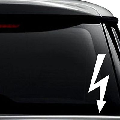 Electric Symbol Electrician Decal Sticker For Use On Laptop, Helmet, Car, Truck, Motorcycle, Windows, Bumper, Wall, and Decor Size- [10 inch] / [25 cm] Tall / Color- Matte Black
