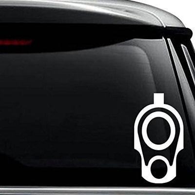 1911 45 ACP Pistol Gun Barrel Decal Sticker For Use On Laptop, Helmet, Car, Truck, Motorcycle, Windows, Bumper, Wall, and Decor Size- [10 inch] / [25 cm] Tall / Color- Matte Black