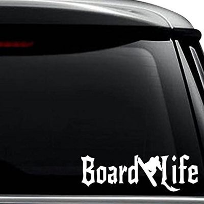 Board Life Snowboard Snowboarding Decal Sticker For Use On Laptop, Helmet, Car, Truck, Motorcycle, Windows, Bumper, Wall, and Decor Size- [10 inch] / [25 cm] Wide / Color- Matte White