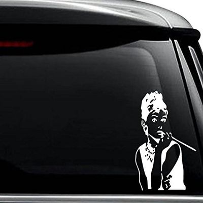 Audrey Hepburn Decal Sticker For Use On Laptop, Helmet, Car, Truck, Motorcycle, Windows, Bumper, Wall, and Decor Size- [6 inch] / [15 cm] Tall / Color- Matte White