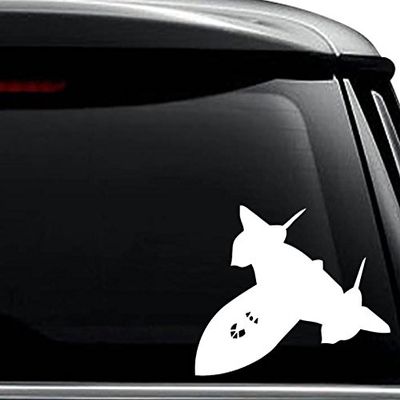 SR-71 Blackbird Skunk Works Jet Plane Decal Sticker For Use On Laptop, Helmet, Car, Truck, Motorcycle, Windows, Bumper, Wall, and Decor Size- [8 inch] / [20 cm] Wide / Color- Matte Black