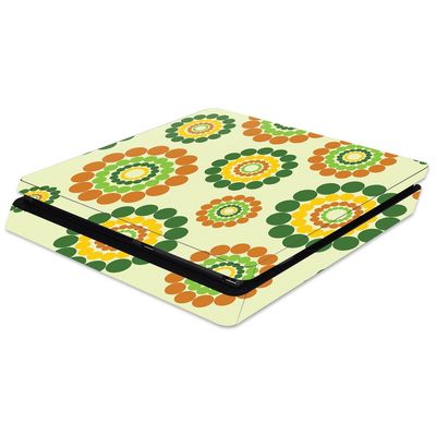 MightySkins Skin Compatible with Sony PS4 Slim Console - Hippie Flowers | Protective, Durable, and Unique Vinyl Decal wrap Cover | Easy to Apply, Remove, and Change Styles | Made in The USA