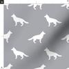 Spoonflower Fabric - German Shepherd Silhouette Dog Pet Gray Portrait Printed on Minky Fabric by The Yard - Sewing Baby Blankets Quilt Backing Plush view 3