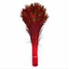 Feather Store - 10 Real Dyed Peacock Eye Feathers 30-35" - Perfect for Crafts, Weddings, Halloween, Home Decor, Peacock Feathers for Vase, Peacock Feather Decorations, and More - Red view 1