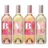 Pink Baby Wine Label Set - set of 4 - Exactly like Photo view 1