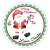 Santa Claus Christmas Stickers, Santa To From Stickers, 2.5 inch round (12 count) view 1
