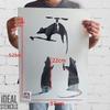 Banksy Rat Stencil, Flying Helicopter Rat | Reusable Home Decor & Art Craft Painting Stencil (37x52cm- see images) view 1