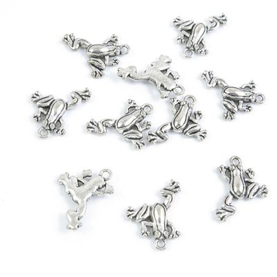 Price per 110 Pieces Antique Silver Tone Jewelry Making Charms Supply L8BZ2 Frog Prince
