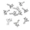 Price per 110 Pieces Antique Silver Tone Jewelry Making Charms Supply L8BZ2 Frog Prince view 1