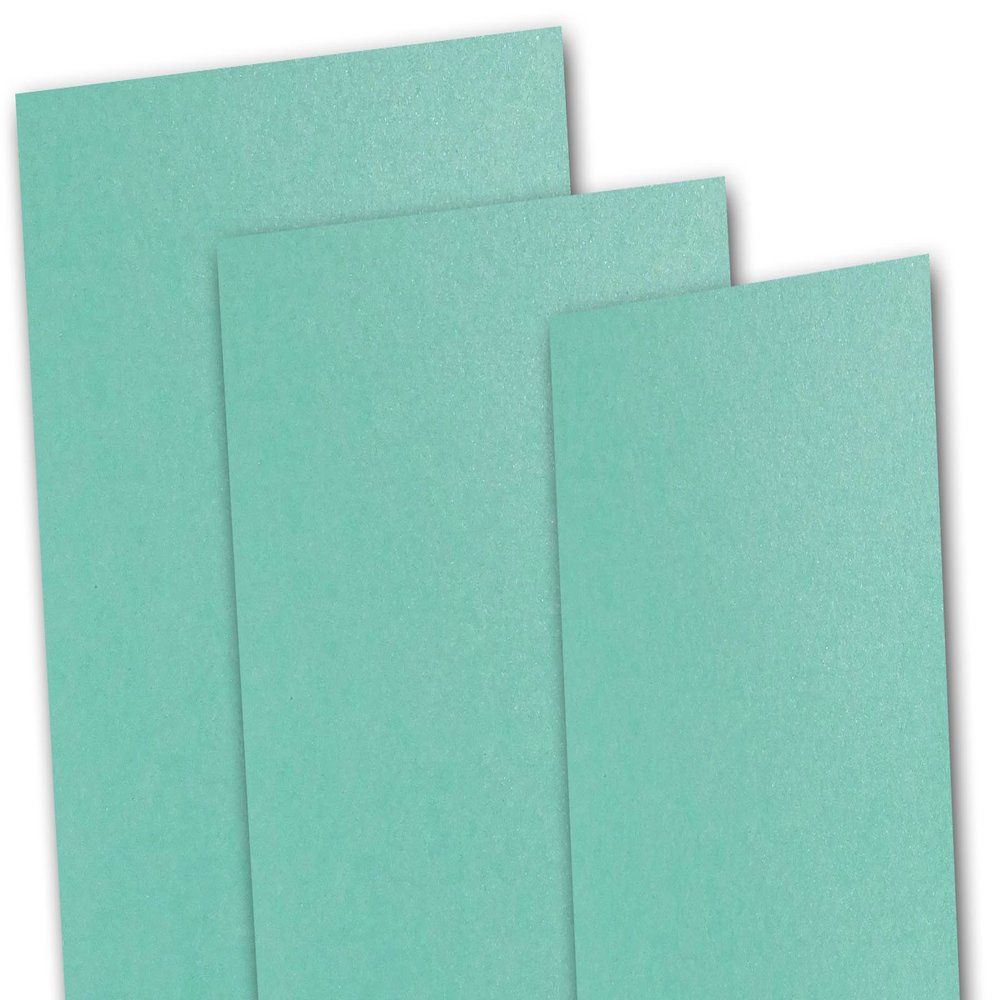 Blank Metallic 8 1/2" x 5 1/2" inch Half Letter Heavy 105# Cover Card Stock (200 Pack, Lagoon)