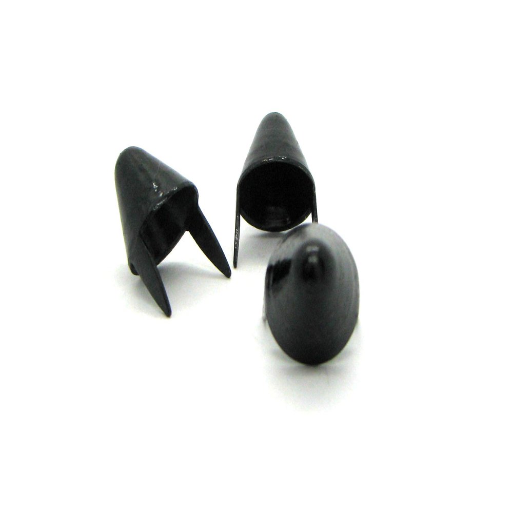 StudsAndSpikes UK English77 Style Cone Studs for Crafting Two-Prong DIY Studs for Leather Craft and Projects Craft Stud Set for Belts, Bracelets, Jackets and Costumes (Matte Black, Bag of 500)
