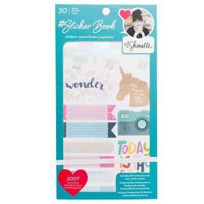 American Crafts 344863 30 Sheet Book Holographic Foil Shimelle Stickers