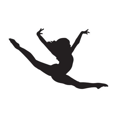 Personalized Gymnastics Wall Decal with Custom Name for Girl's Bedroom, Dance Studio - Available in Small, Medium, Large Sizes