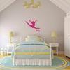 Personalized Gymnastics Wall Decal with Custom Name for Girl's Bedroom, Dance Studio - Available in Small, Medium, Large Sizes view 4