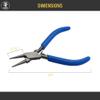 4-1/2" Ultra-Fine Tipped Round Nose Wire Looping Jewelry Making Pliers view 2