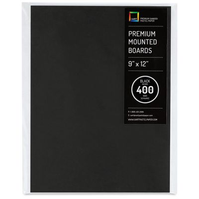 UART Dark Premium Mounted Art Board, Size: 9 x 12, Color: Black, Grade/Grit: 400