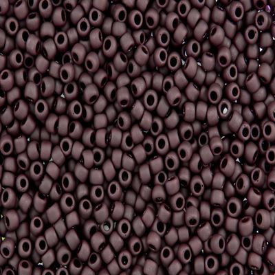 8/0 Toho Japanese Seed Beads - Dark Brown Matte Opaque #46F (28g Tube)