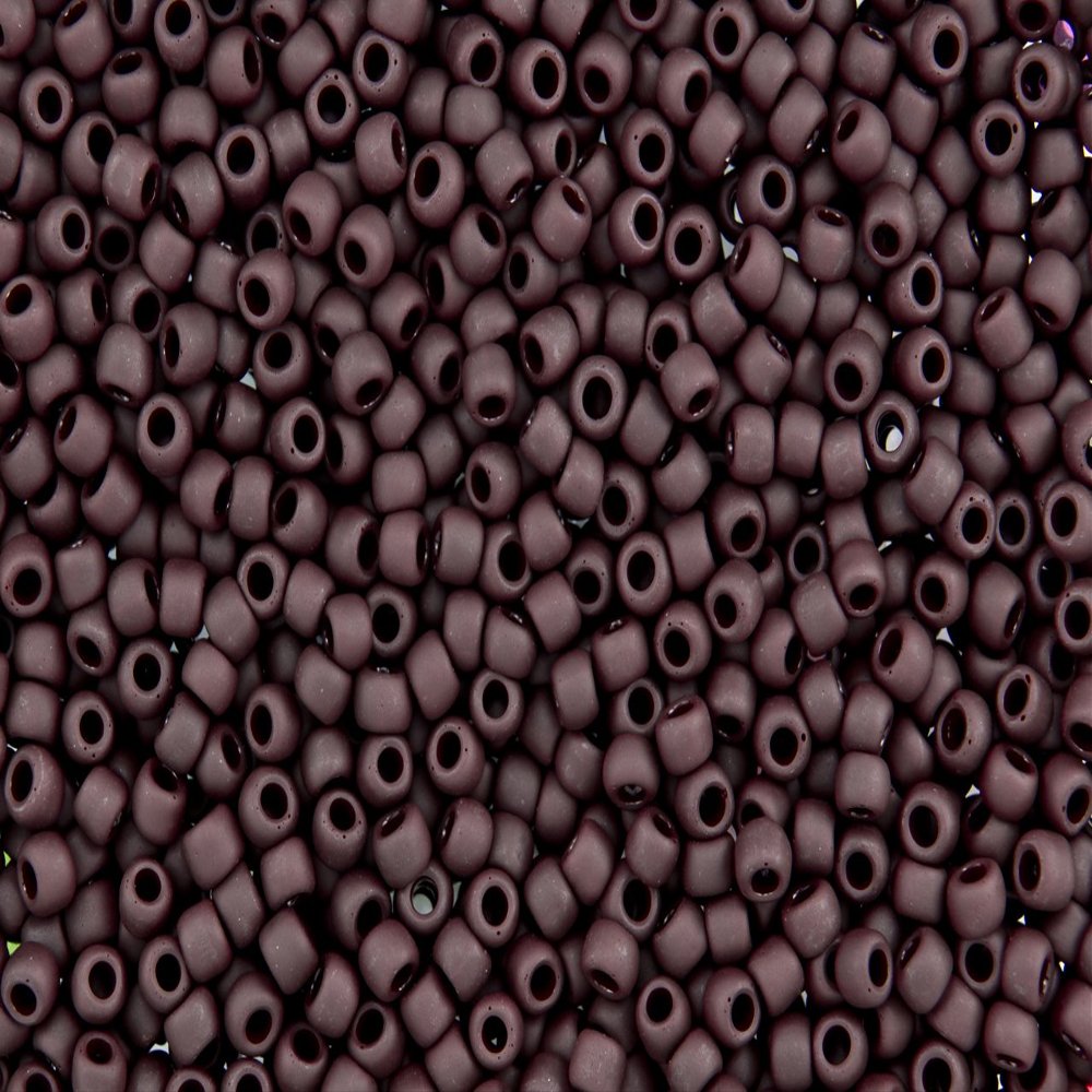 8/0 Toho Japanese Seed Beads - Dark Brown Matte Opaque #46F (28g Tube)