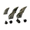 Dovewill 5 Pieces Horn Shape Screwback Punk Studs Rivets for Hat Bag Belt Leather Craft Decoration - Gray view 1